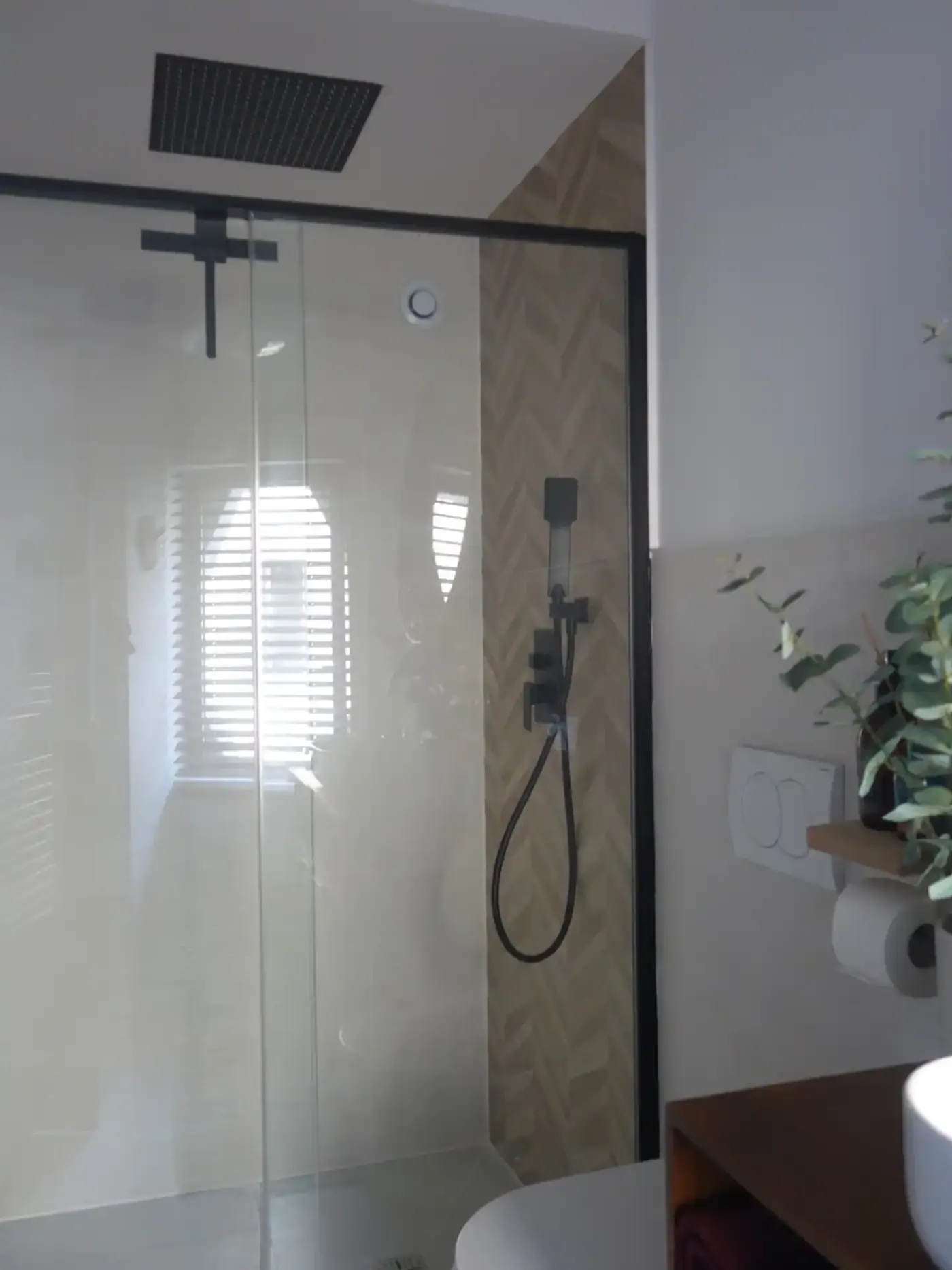 Douche à l’italienne vitrée